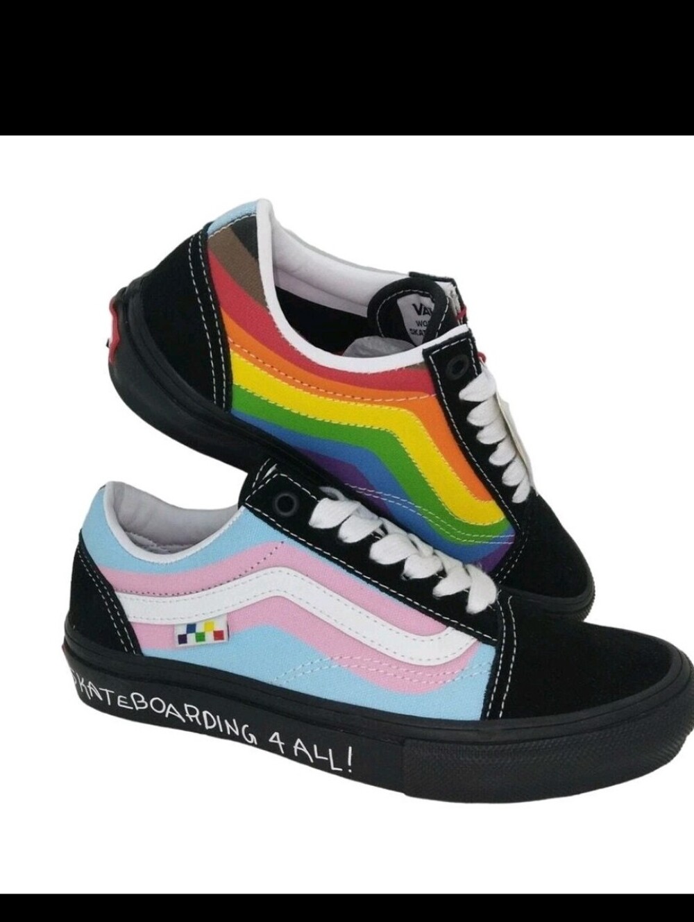 Vans Old Skool Unisex Size 7.5 Skate Pride Multi Sneakers